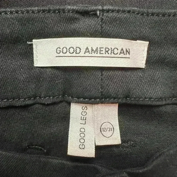 GOOD American Good Legs Crop in Black001 Skinny Jeans Size 12/31 - Picture 9 of 10